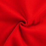 Tissu molleton sweat molly uni rouge - mondial tissus