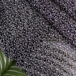 Tissu mousseline polyester petites fleurs violet noir - mt - mondial tissus