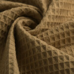 Tissu nid d'abeille maya camel - mondial tissus