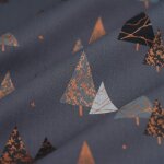 Tissu de nol cretonne sapin moderne gris - mondial tissus