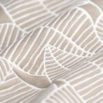 Tissu piqu� de coton et polyester brook feuillage taupe - mt - mondial tissus