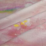 Tissu popeline coton aquarelle rose - mondial tissus