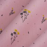 Tissu popeline de coton bouquet de fleurs rose - mt - mondial tissus