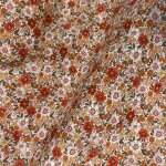 Tissu popeline coton fleur peps rose - mondial tissus