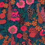 Tissu popeline de coton liberty ciara bleu et rose - liberty - mondial tissus