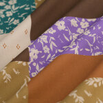 Tissu popeline coton patchwork multicolore ocre - mondial tissus