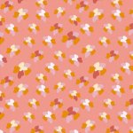 Tissu popeline coton p�tales de fleurs rose - mondial tissus