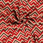 Tissu popeline viscose frise multicolore rouge - mondial tissus