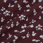 Tissu popeline viscose mini floral bordeaux - mt - mondial tissus
