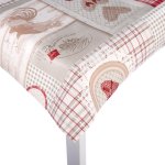Tissu protge table imprim poules - mondial tissus