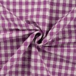 Tissu seersucker imprim� vichy violet rose - mondial tissus