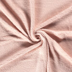 Tissu sherpa teddy rose nude - mondial tissus