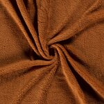 Tissu sherpa teddy rouille - mondial tissus