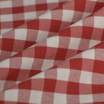 Tissu tiss� teint carreaux vichy rouge - mondial tissus