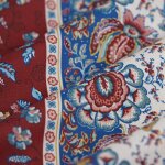 Tissu toile provenale marsanne grenat - mondial tissus