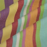 Tissu torchon tiss� teint rayures multicolores - mt - mondial tissus