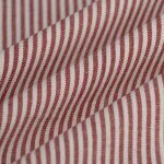 Tissu torchon tiss� teint rayures r�guli�res rouge blanc - mt - mondial tissus