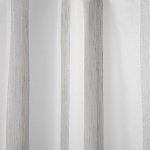 Tissu voilage rayures couleur naturel plomb - mondial tissus