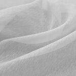 Tissu voile batiste non fleu blanc 300cm - mondial tissus