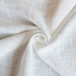 Tissu voile �tamine plomb� blanc 305cm - mondial tissus