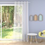Tissu voilage plomb cocktail blanc - 300 cm - linder - mondial tissus