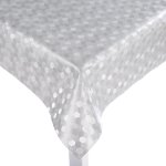 Toile cire argente hexagones - mondial tissus