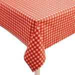 Toile cire  carreaux vichy rouge - mondial tissus