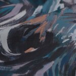 Toile extrieure hanck imprim peinture bleu - mt - mondial tissus