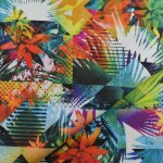 Toile outdoor dperlante teflon imprime t californien multico - mondial tissus