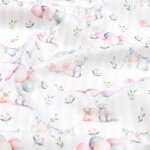 Toile provence animaux aquarelles en fte naturel - mondial tissus