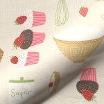 Toile semi panama enduite beige ingr�dient recette g�teau - mondial tissus