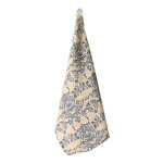 Torchon impression blockprint floral jaune noir artisanat indien - au maison - mondial tissus
