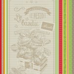 Torchon jacquard basilic 50x70cm - mondial tissus