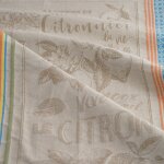 Torchon jacquard citron - mondial tissus