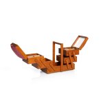 Travailleuses, bois fonc�, avec tissu - prym - mondial tissus