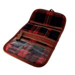 Trousse de couture scarlett en tartan rouge - bohin - mondial tissus