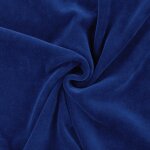 Velours �ponge uni bleu jean - mondial tissus
