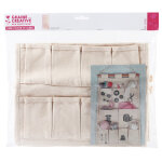 Vide poche 13 cases coton cru  customiser - graine crative - mondial tissus
