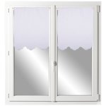 Voilage brise - bise c ur blanc 58cm - mondial tissus