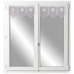 Voilage brise - bise maille losange blanc 30cm - mondial tissus