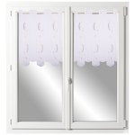 Voilage brise - bise organza blanc 58cm - mondial tissus