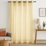 Voilage �cailles jaune tours 140x240cm - mondial tissus