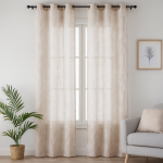Voilage effet double taupe tibet 140 x 240 cm - mt - mondial tissus