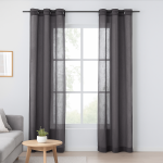 Voilage enzo gris fonc� 140x240 cm - mt - mondial tissus