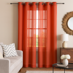 Voilage espaon orange 140 x 240 cm - mt - mondial tissus
