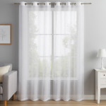 Voilage �tamine blanc 140x240 - mondial tissus