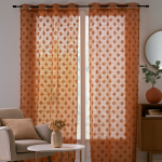 Voilage etupes terracota 140 x 260 cm - mondial tissus