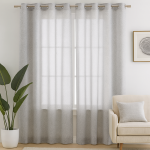Voilage marseille gris fonc� 140x240cm - mt - mondial tissus