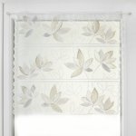 Voilage modulable maille fleurs taupe 60 cm - mondial tissus