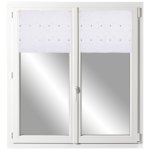 Voilage modulable organza brod feuilles 90cm - mondial tissus